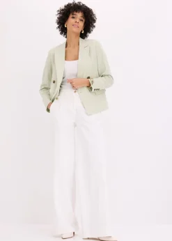 Pantalón de pernera ancha con elástico