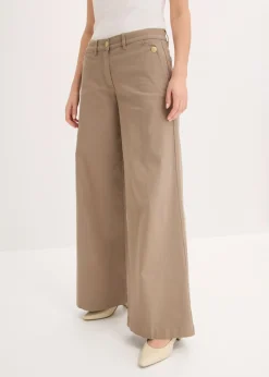 Pantalón de pernera ancha con elástico