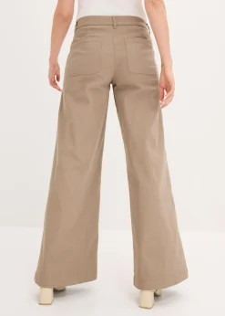 Pantalón de pernera ancha con elástico