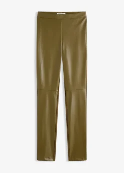 Pantalón de piel sintética en mezcla Punto di Roma
