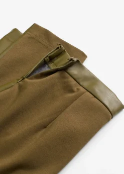 Pantalón de piel sintética en mezcla Punto di Roma