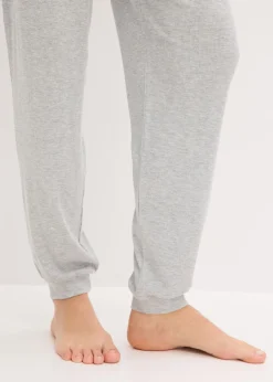 Pantalón de pijama de suave canalé de viscosa