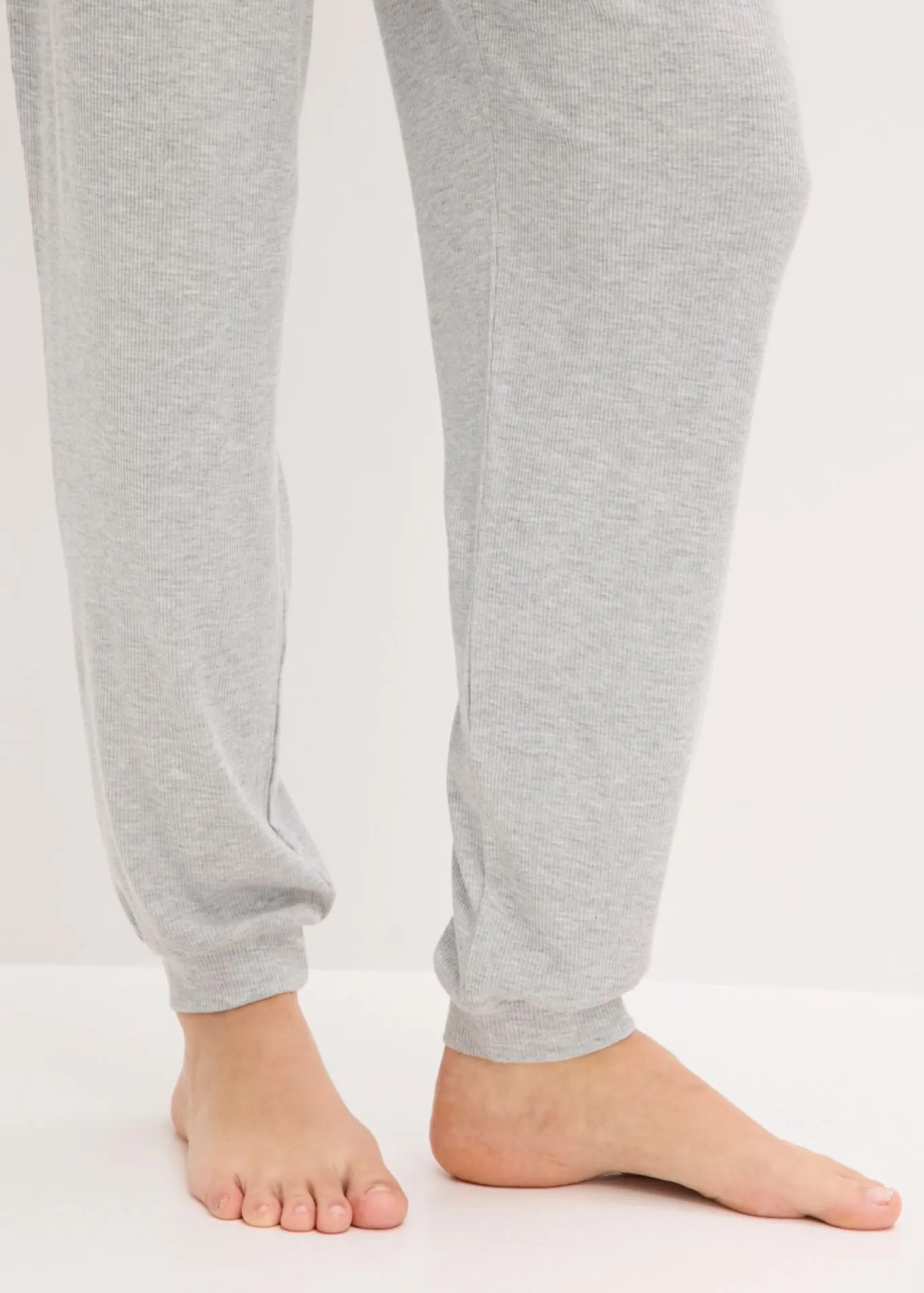 Pantalón de pijama de suave canalé de viscosa