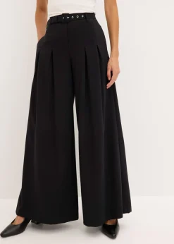 Pantalón de pinzas con cinturón (2 piezas)
