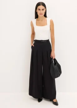 Pantalón de pinzas con cinturón (2 piezas)