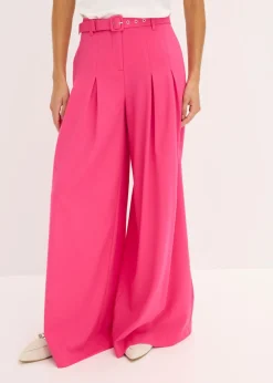 Pantalón de pinzas con cinturón (2 piezas)