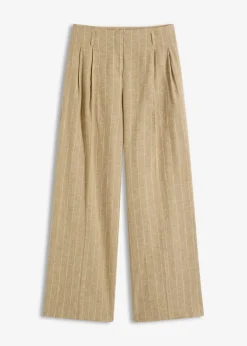 Pantalón de pinzas con contenido de lino