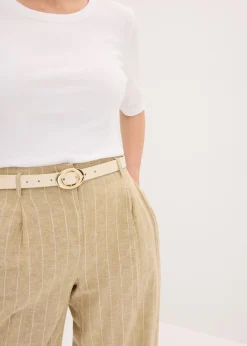 Pantalón de pinzas con contenido de lino