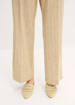 Pantalón de pinzas con contenido de lino
