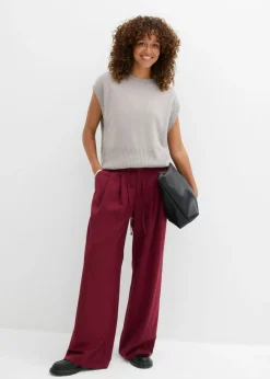 Pantalón de pinzas con cordón