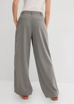 Pantalón de pinzas con rayas de contraste
