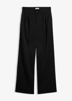 Pantalón de pinzas con viscosa