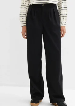 Pantalón de pinzas con viscosa