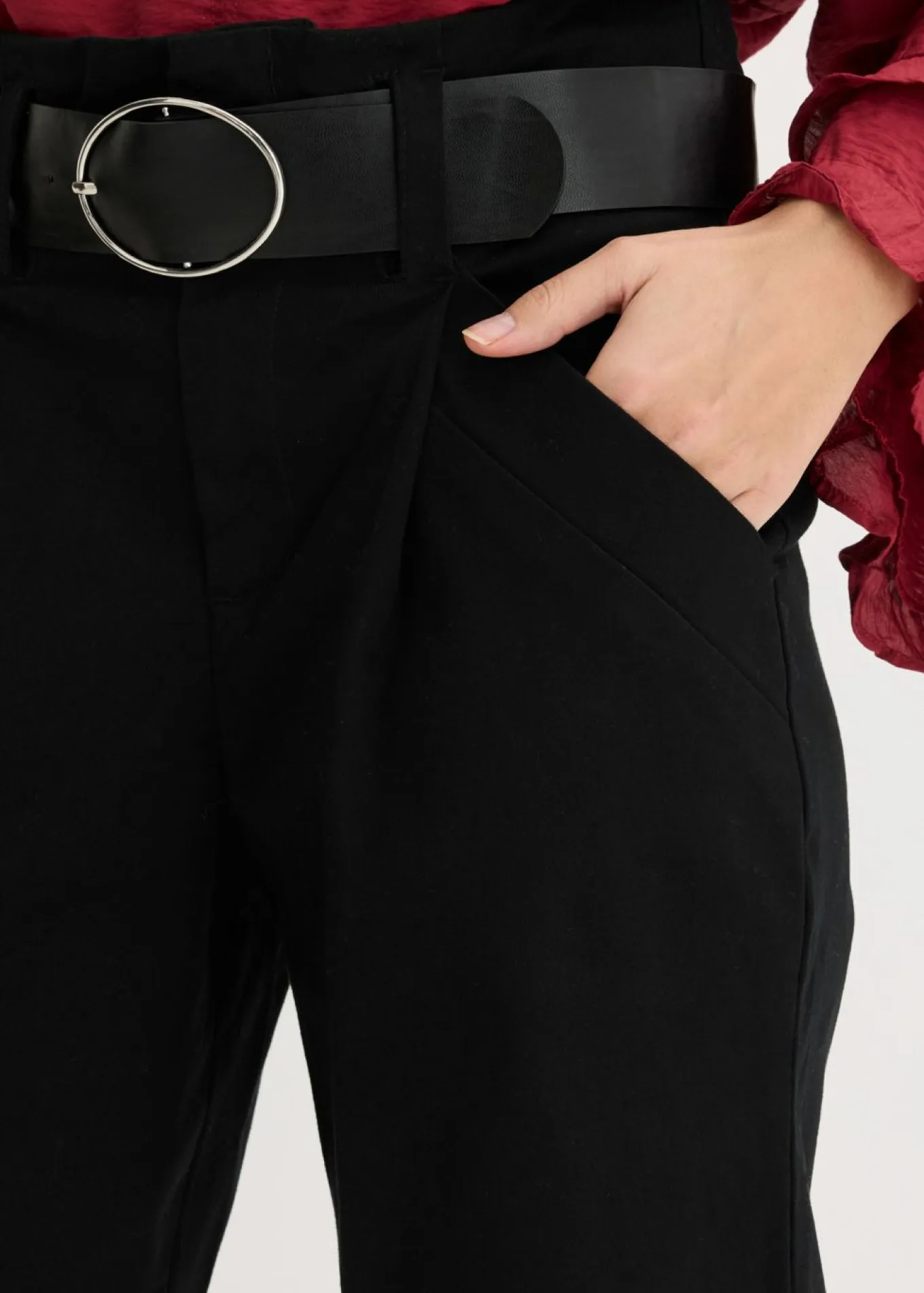 Pantalón de pinzas de algodón
