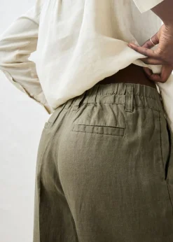 Pantalón de pinzas de lino puro