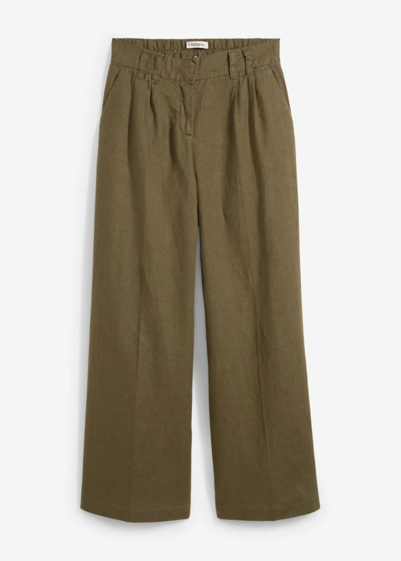 Pantalón de pinzas de lino puro
