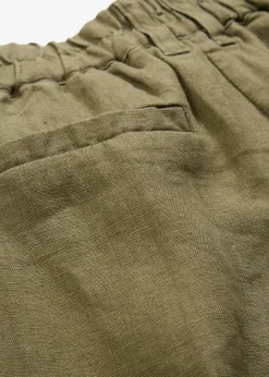 Pantalón de pinzas de lino puro