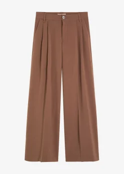 Pantalón de pinzas de mezcla de viscosa fluida