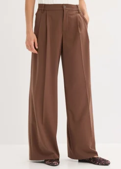 Pantalón de pinzas de mezcla de viscosa fluida