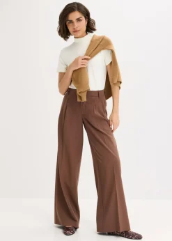 Pantalón de pinzas de mezcla de viscosa fluida