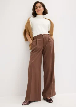 Pantalón de pinzas de mezcla de viscosa fluida