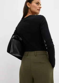 Pantalón de pinzas de mezcla de viscosa