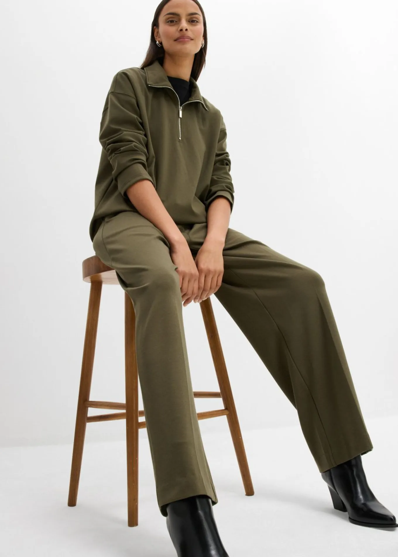 Pantalón de pinzas de mezcla de viscosa