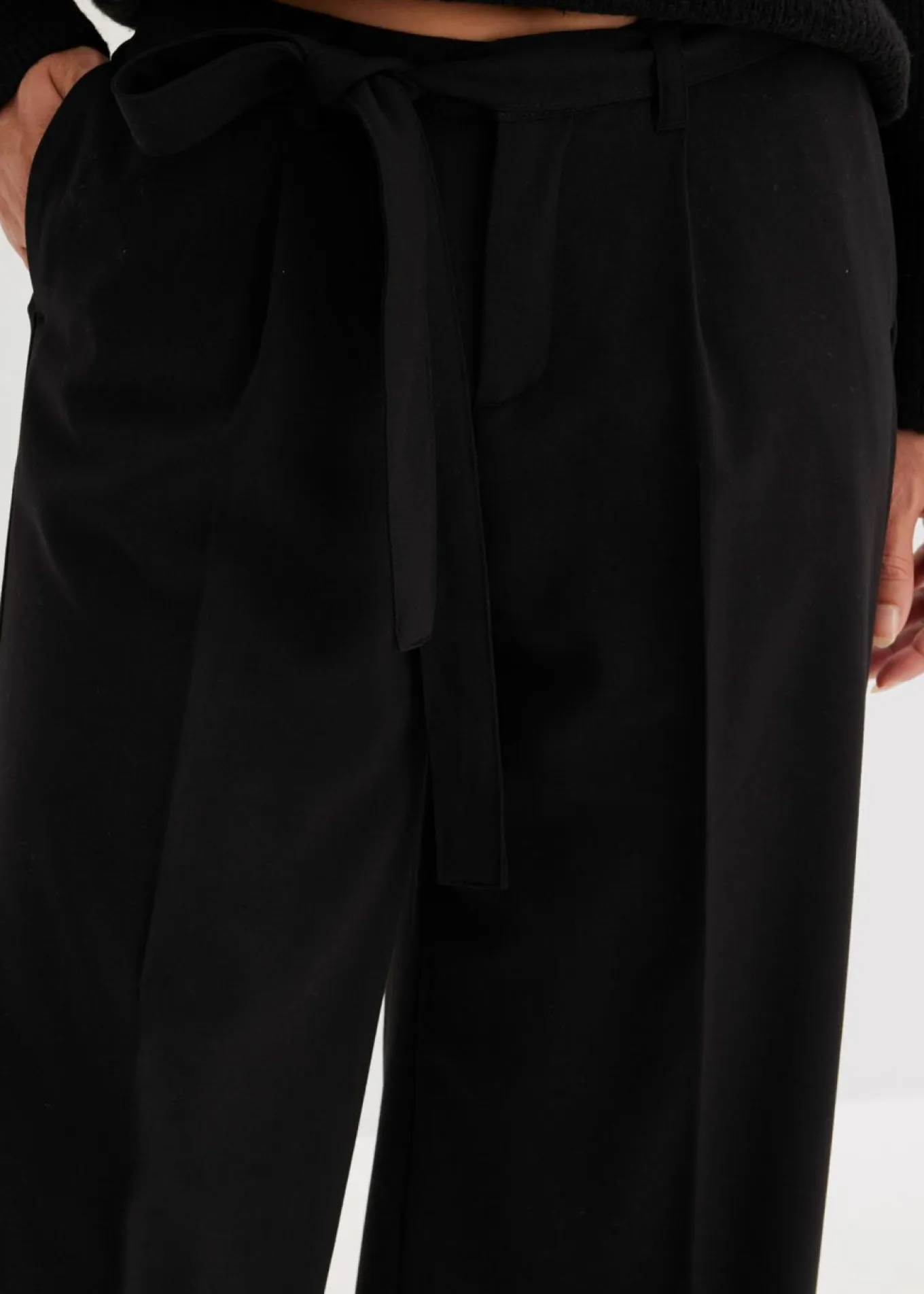 Pantalón de pinzas de mezcla de viscosa