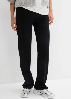 Pantalón de punto 2 en 1 con cinturilla doblada para durante y después del embarazo