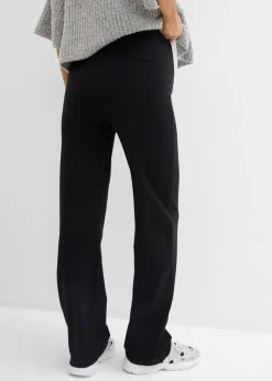 Pantalón de punto 2 en 1 con cinturilla doblada para durante y después del embarazo