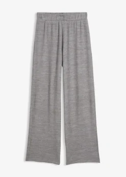 Pantalón de punto con aspecto de punto