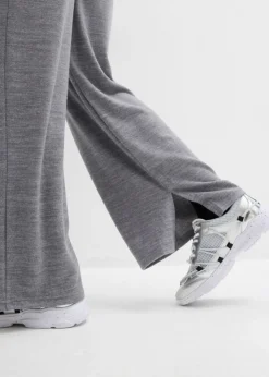 Pantalón de punto con aspecto de punto