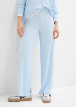 Pantalón de punto con aspecto de punto