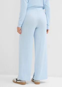 Pantalón de punto con aspecto de punto