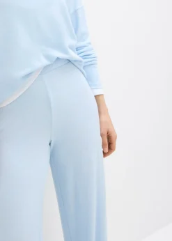Pantalón de punto con aspecto de punto