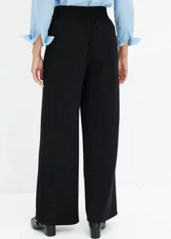 Pantalón de punto con cierre decorativo