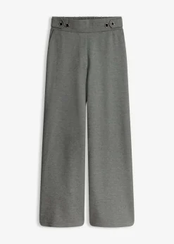 Pantalón de punto con cierre decorativo