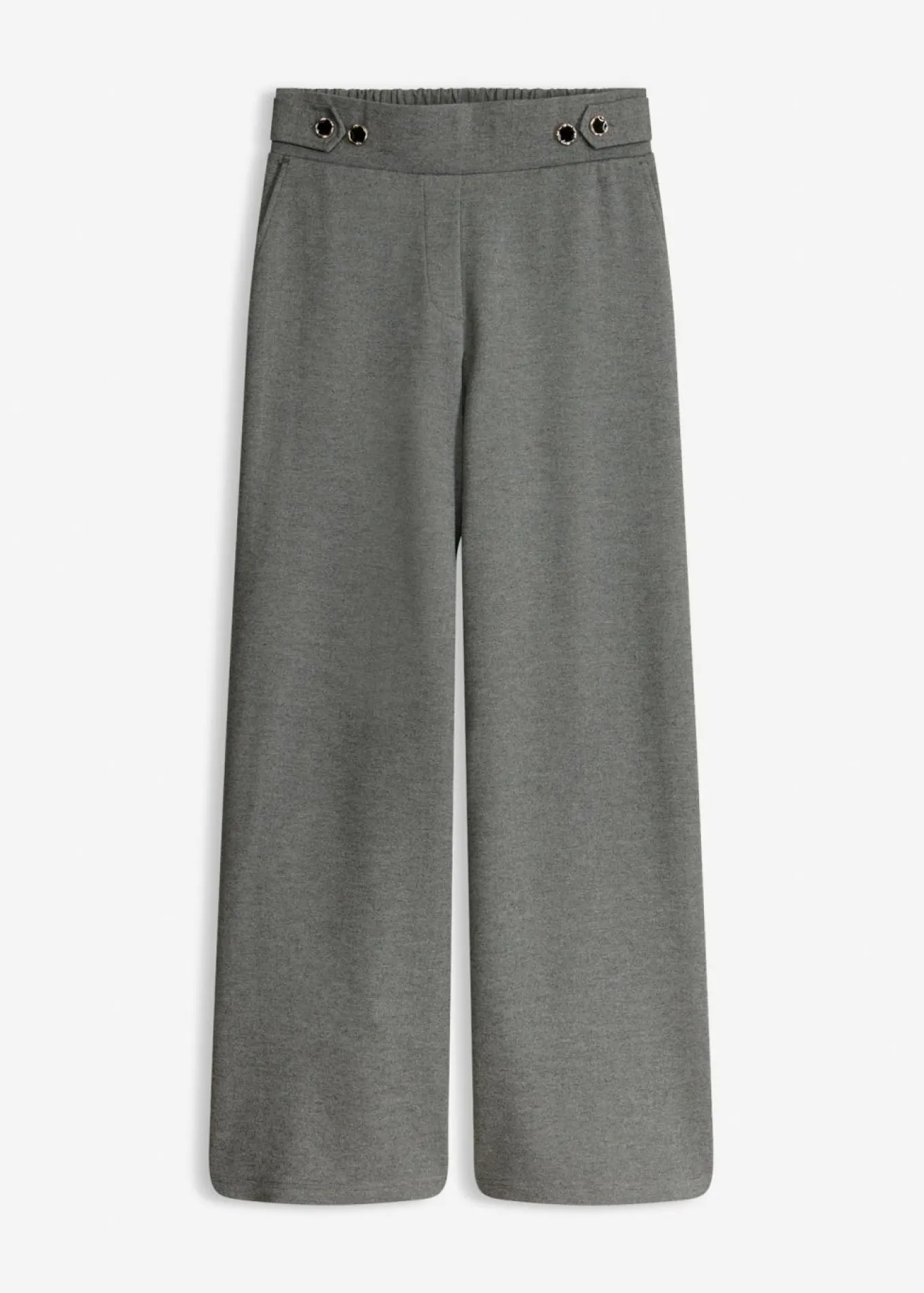 Pantalón de punto con cierre decorativo