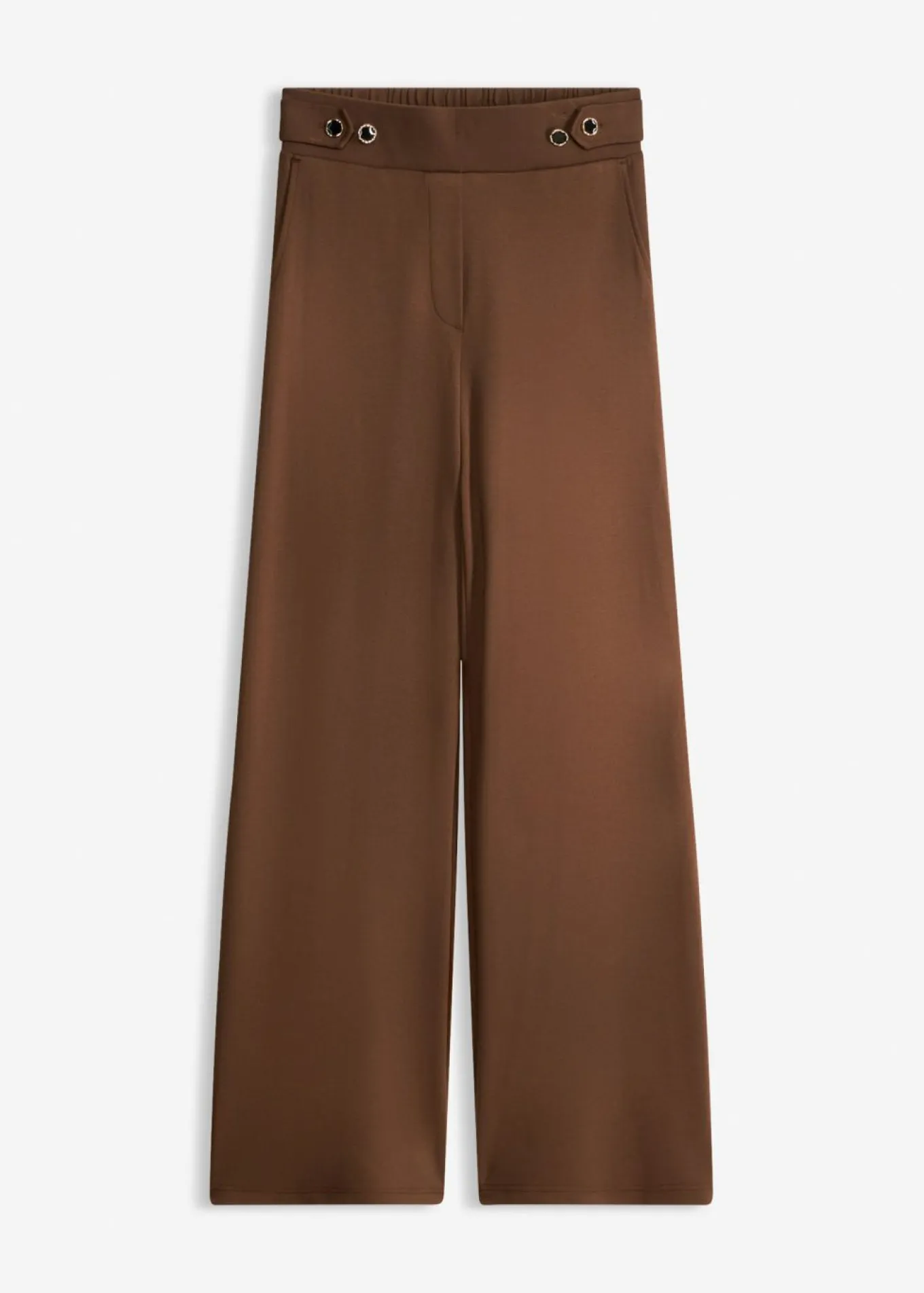 Pantalón de punto con cierre decorativo