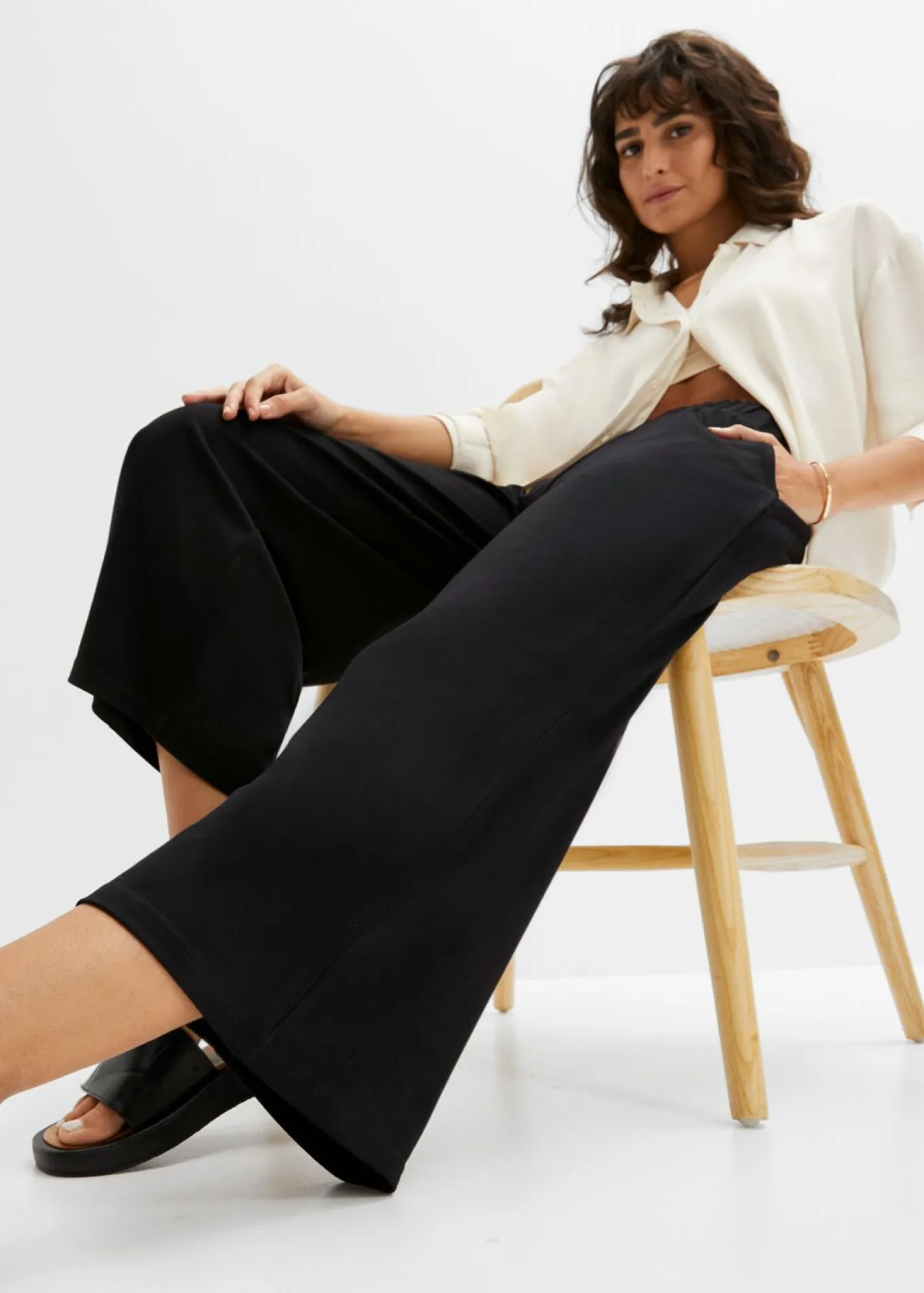 Pantalón de punto con cinturilla cómoda