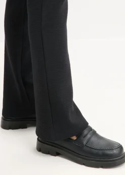 Pantalón de punto con efecto arrugado