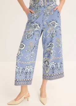 Pantalón de punto con estampado paisley