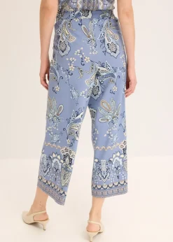 Pantalón de punto con estampado paisley