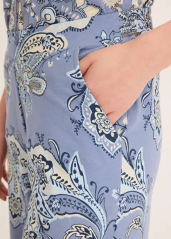 Pantalón de punto con estampado paisley