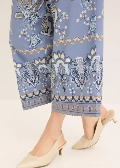 Pantalón de punto con estampado paisley