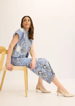 Pantalón de punto con estampado paisley