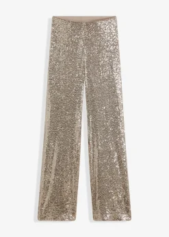 Pantalón de punto con lentejuelas