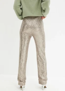 Pantalón de punto con lentejuelas