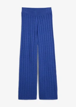 Pantalón de punto con patrón calado
