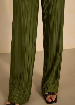 Pantalón de punto con plisado